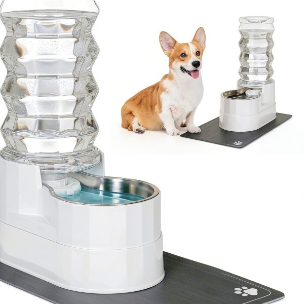 RIZZARI Pet Water Dispenser BPA Free Stainless Steel Bowl-3
