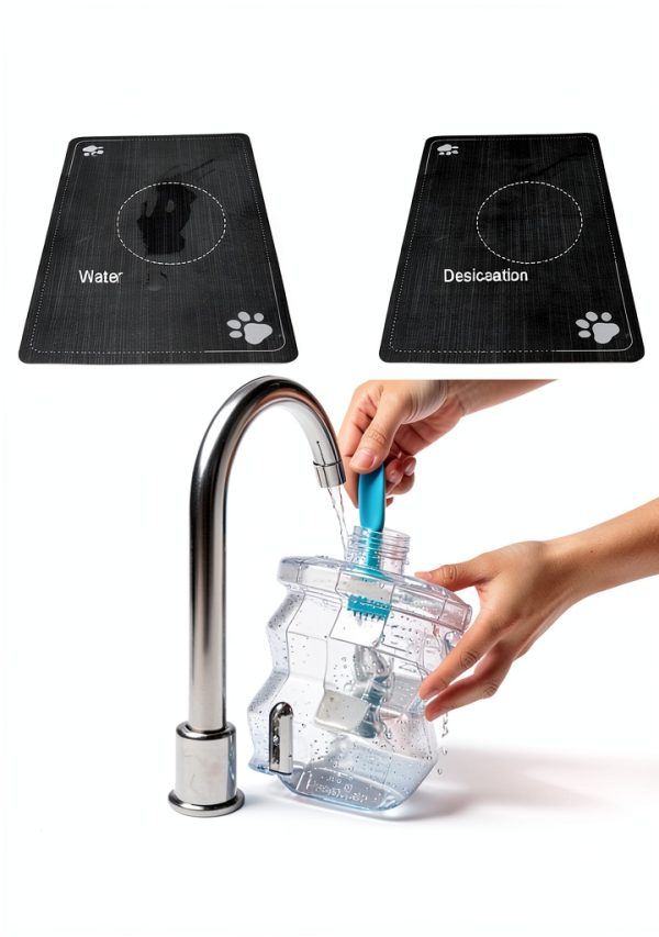 RIZZARI Pet Water Dispenser BPA Free Stainless Steel Bowl-4