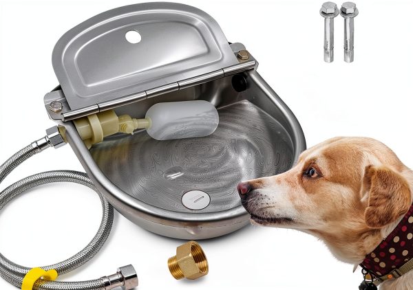 AKUATUZ Automatic Dog Water Dispenser Stainless Steel Large-8