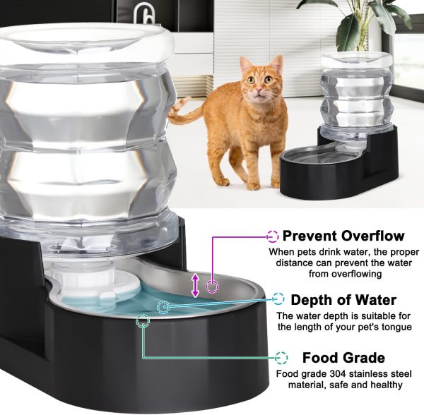 RIZZARI Pet Water Dispenser Stainless Steel Automatic Feeder-5