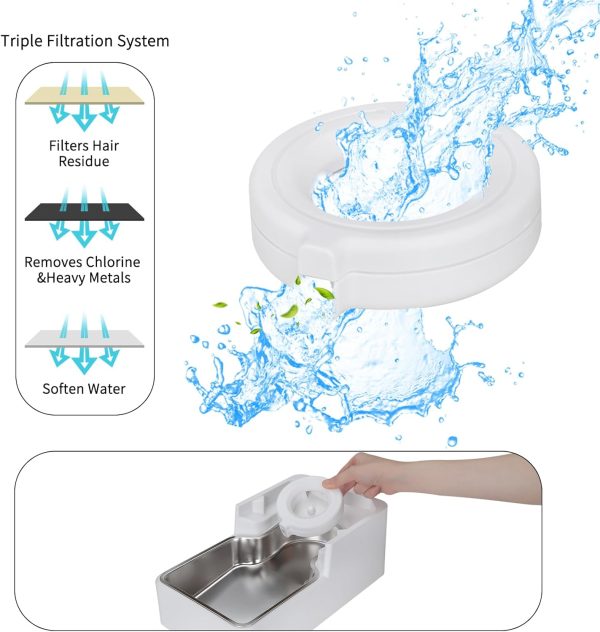 MASOCAT Dog Water Dispenser 9L Large Capacity Triple-5