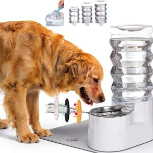 RIZZARI Pet Water Dispenser BPA Free Stainless Steel Bowl-0