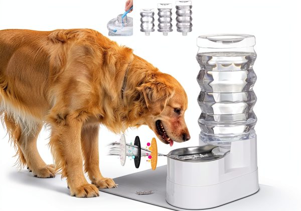 RIZZARI Pet Water Dispenser BPA Free Stainless Steel Bowl-0