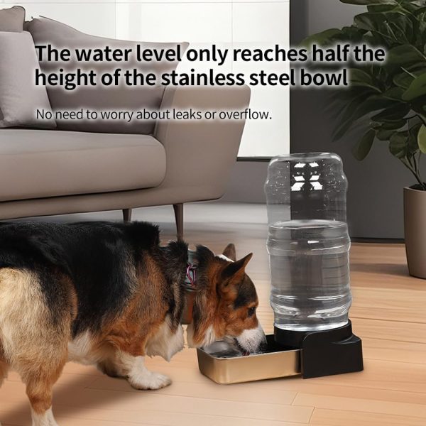 PAKEWAY Automatic Dog Water Dispenser Stainless Steel-7