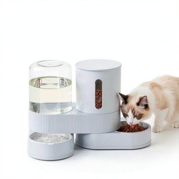 DAAMENT Automatic Pet Feeder Water Dispenser 2 in 1 Design-1
