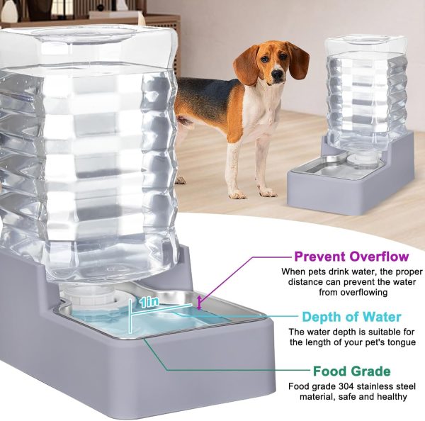 MASOCAT Dog Water Dispenser 8L Large Capacity Stainless-4