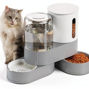 DAAMENT Automatic Pet Feeder Water Dispenser 2 in 1 Design-0