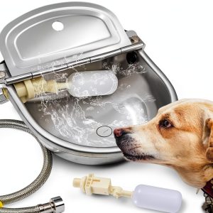 AKUATUZ Automatic Dog Water Dispenser Stainless Steel Large-0