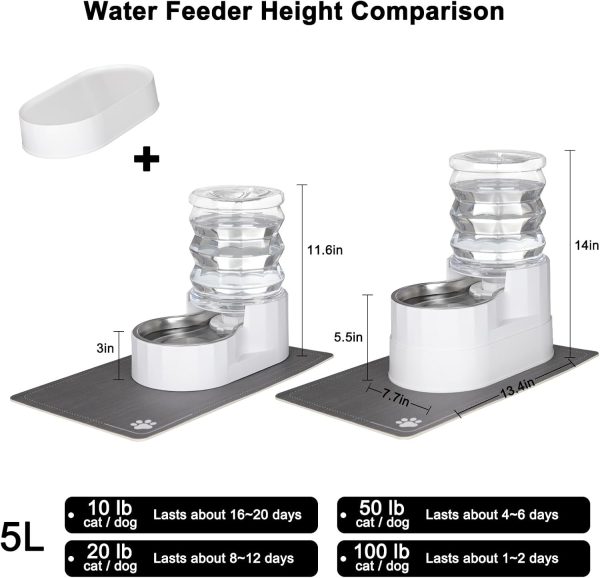 RIZZARI Automatic Pet Water Feeder Stainless Steel Large-1