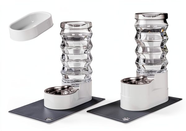 RIZZARI Pet Water Dispenser BPA Free Stainless Steel Bowl-2