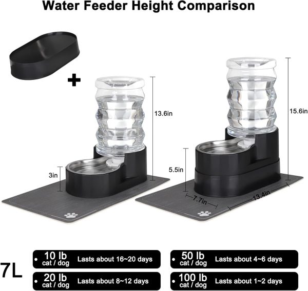 RIZZARI Automatic Pet Water Feeder Stainless Steel Large-1