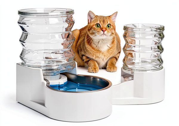 RIZZARI Pet Water Dispenser Stainless Steel Bowl Anti-Tip-4