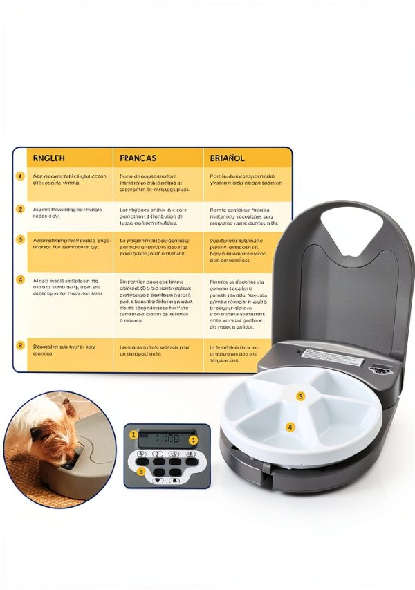 PetSafe 5 Meal Pet Feeder Automatic Timer Portion Control-2
