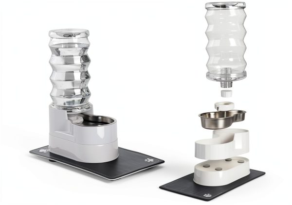 RIZZARI Pet Water Dispenser BPA Free Stainless Steel Bowl-1