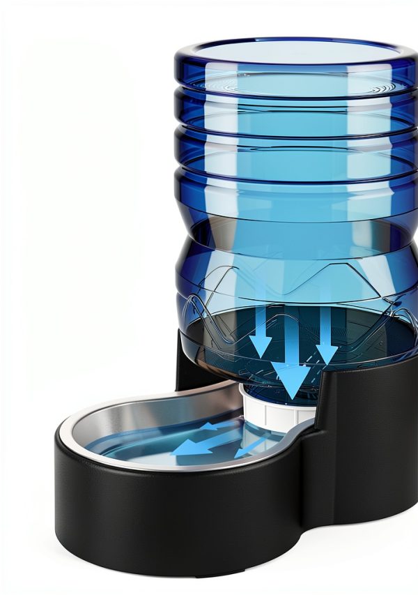 Heouvo Automatic Pet Water Fountain 8L Gravity Fed Self Filling Bowl-4