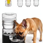 Pet Water Dispenser Heouvo Gravity Fountain 6.5L Stainless Steel Bowl-0