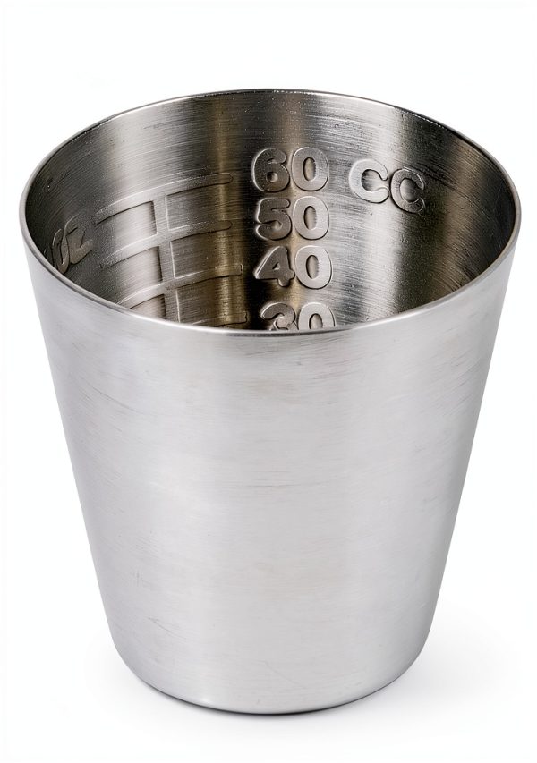 McKesson Argent Medicine Cup, Graduated - Stainless Steel Reusable Cup for Homecare or Hospital Use, Autoclavable, 2 oz, 1 Count, 1 Pack-2
