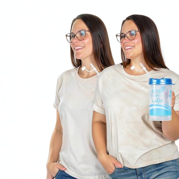 Plum Hill Hospital Cup 32 oz Water Tracker Mug with Lid and Straw-2