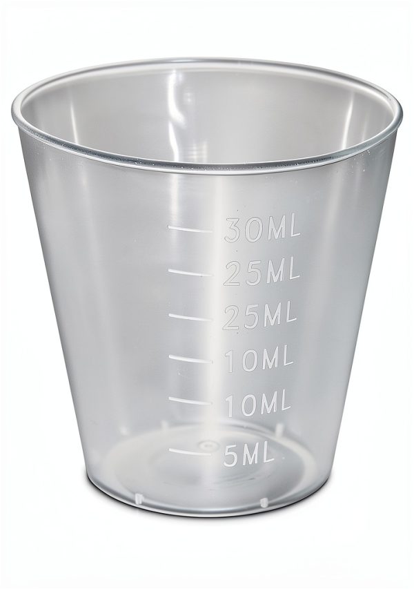 Plastic Disposable Medicine Cup 30mL by BioRx Sponix Clear Compostable-0