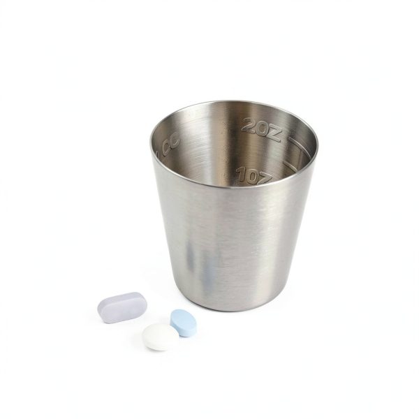 McKesson Argent Medicine Cup, Graduated - Stainless Steel Reusable Cup for Homecare or Hospital Use, Autoclavable, 2 oz, 1 Count, 1 Pack-7
