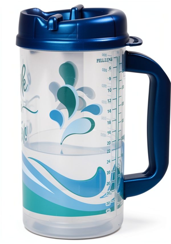 Plum Hill Hospital Cup 32 oz Water Tracker Mug with Lid and Straw-6