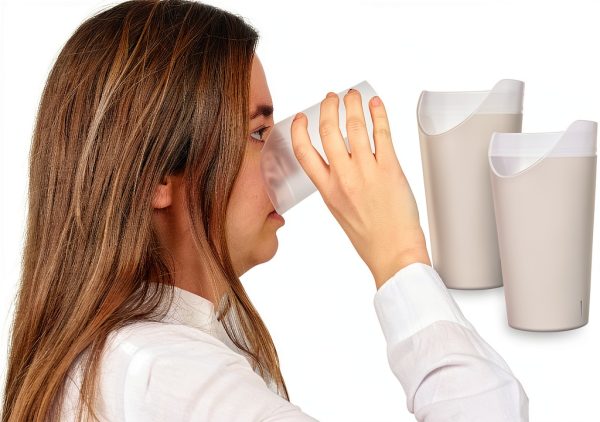 PEPE Mobility Nosey Cups for Adults 2-Pack Translucent Lightweight Cup-0